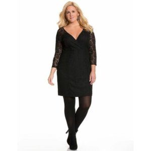 Lane Bryant Lace Overlay Faux Wrap Sheath Dress - Women's PLUS 18